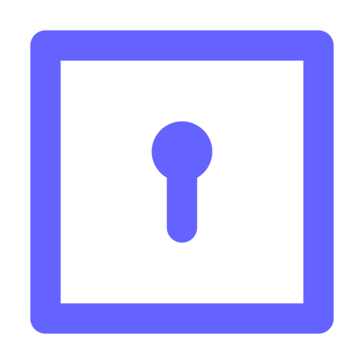 Keyhole, square, full icon