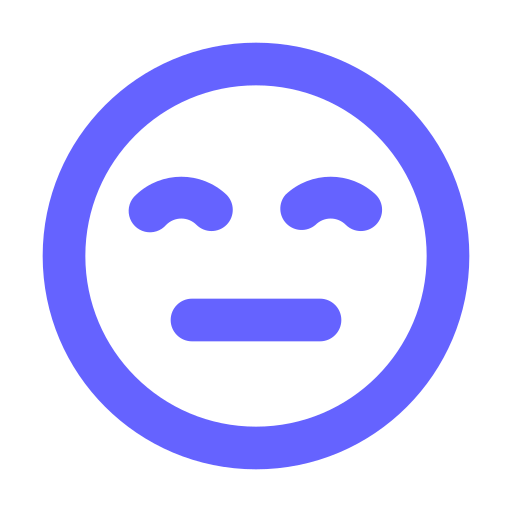 Meh, closed, eye icon