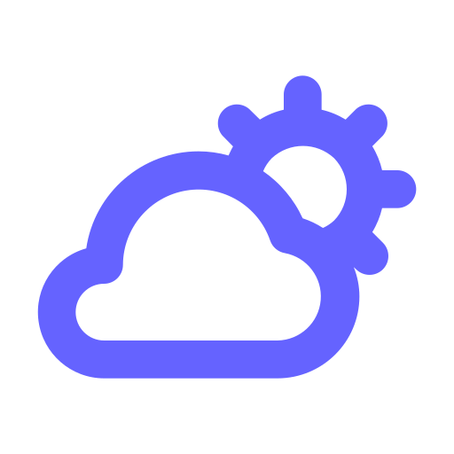 Cloud, sun icon