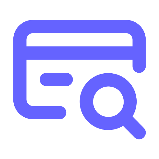 Credit, card, search icon