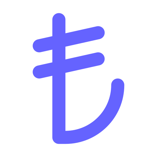 Lira, sign icon