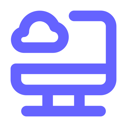 Desktop, cloud, alt icon