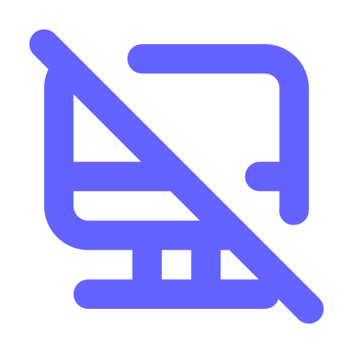 Desktop, alt, slash icon