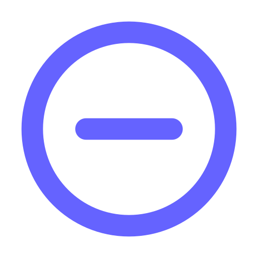 Minus, circle icon