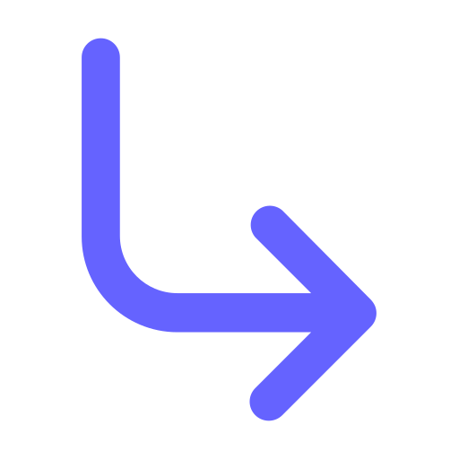 Corner, down, right icon