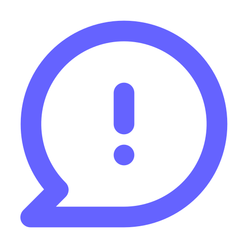 Comment, exclamation icon