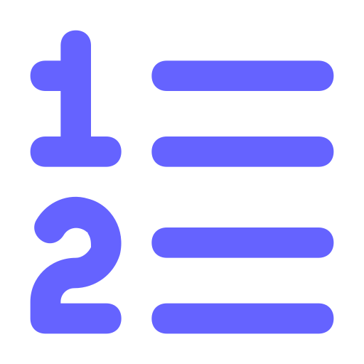 List, ol, alt icon