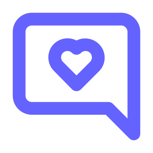 Comment, alt, heart icon
