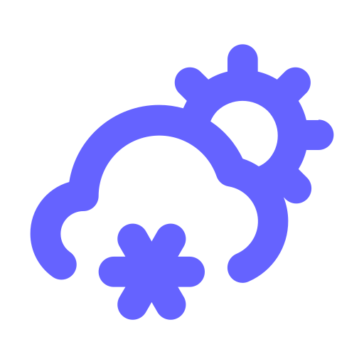 Cloud, sun, meatball icon