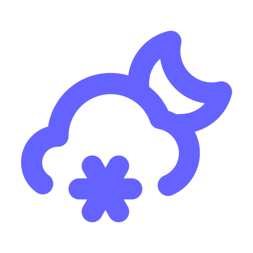 Cloud, moon, meatball icon