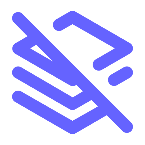 Layer, group, slash icon