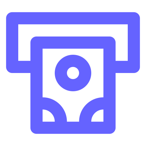 Money, withdrawal icon