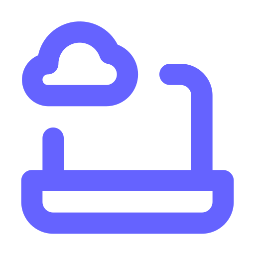 Laptop, cloud icon