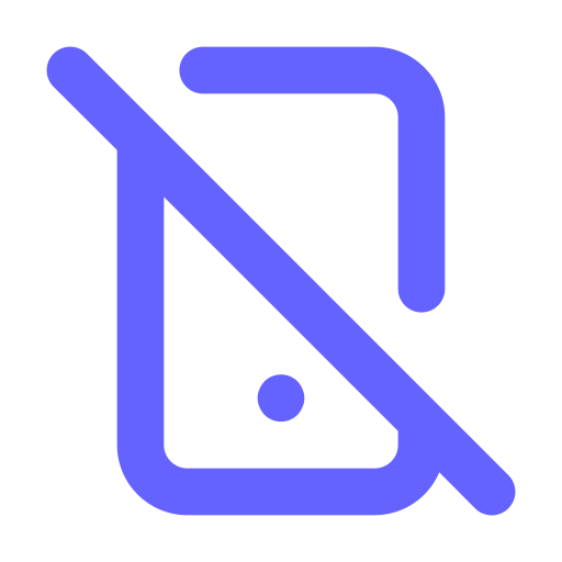 Android, phone, slash icon