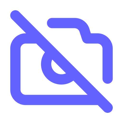Camera, slash icon