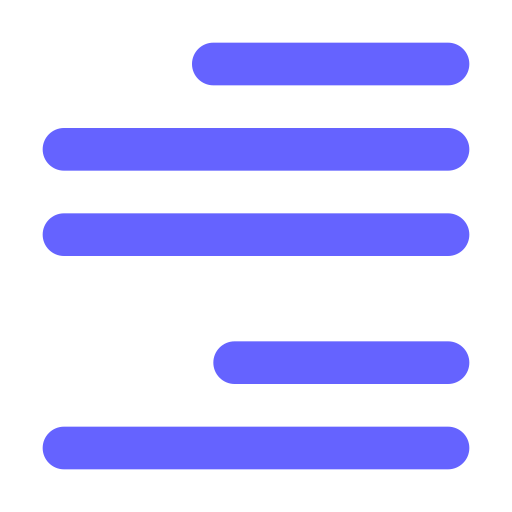 Align, letter, right icon