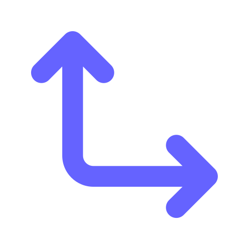 Arrows, up, right icon