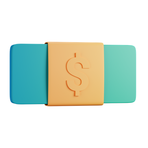 Money, front, color icon