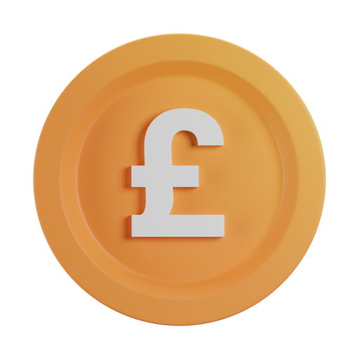 Pound, front, color icon