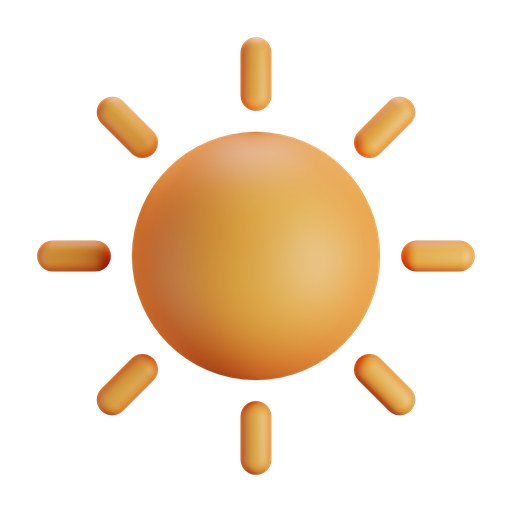 Sun, front, color icon