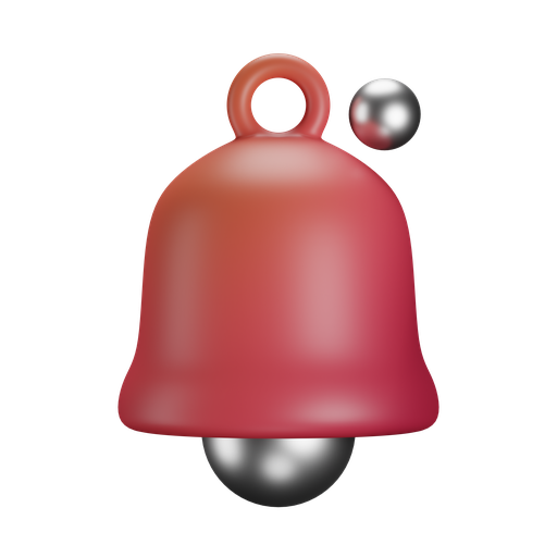 Bell, front, color icon