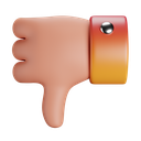 Thumb,Down,Front,Color