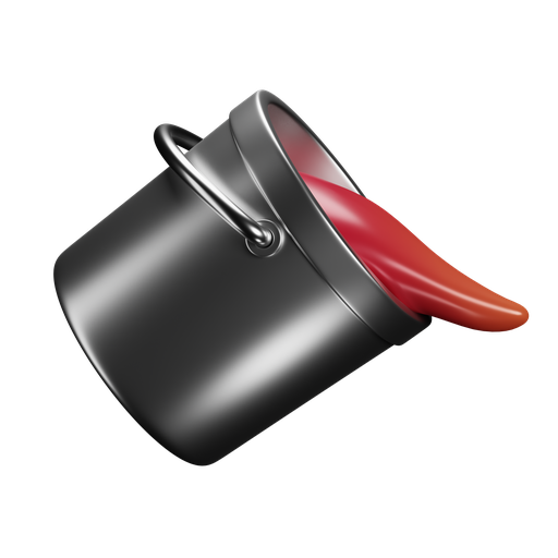 Bucket, front, color icon
