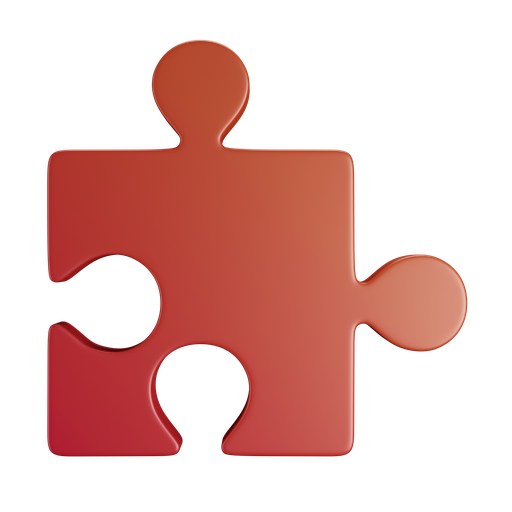 Puzzle, front, color icon