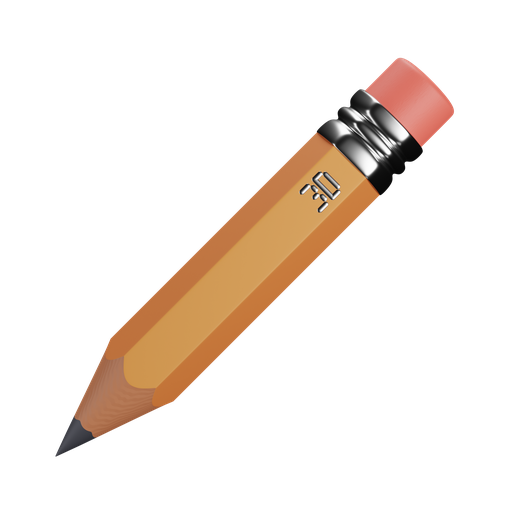 Pencil, front, color icon
