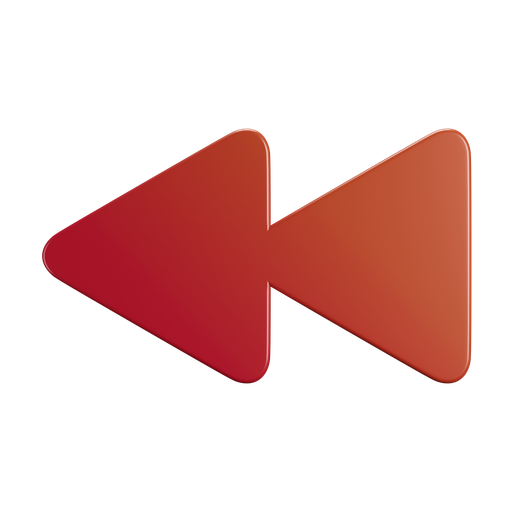 Backward, front, color icon