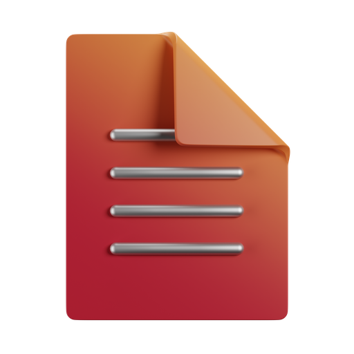 File, text, front, color icon