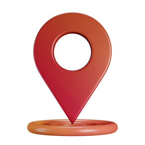 Map, pin, front, color icon