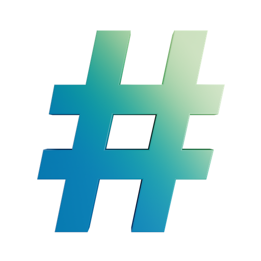 Hash, front, color icon