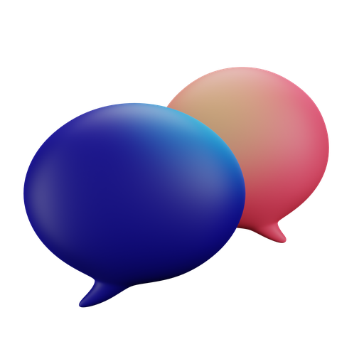 Chat, bubble, front, color icon