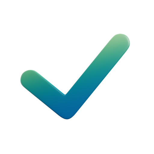Tick, front, color icon