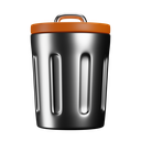 Trash,Can,Front,Color