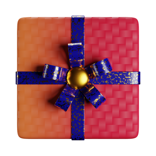 Gift, front, color icon