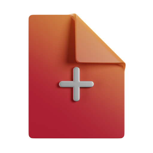 New, file, front, color icon