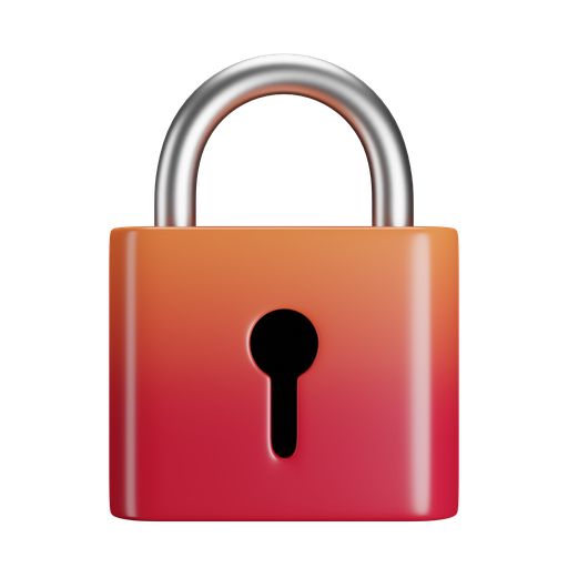 Lock, front, color icon