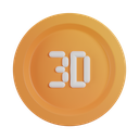 3d,Coin,Front,Color