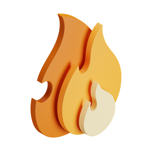 Fire, iso, color icon