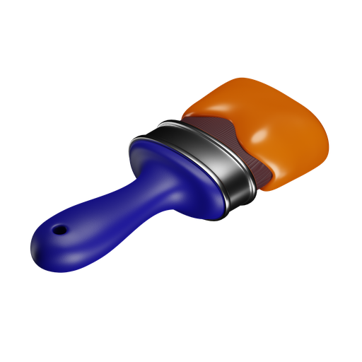 Brush, iso, color icon