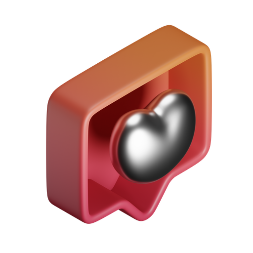 Notify, heart, iso, color icon