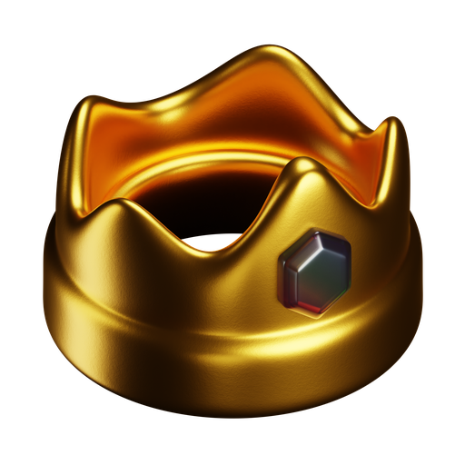 Crown, iso, color icon