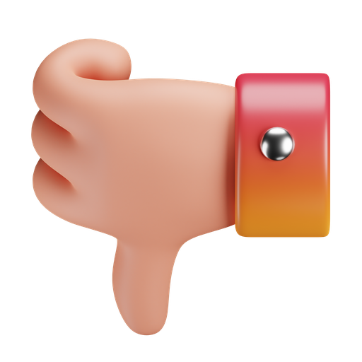 Thumb, down, iso, color icon