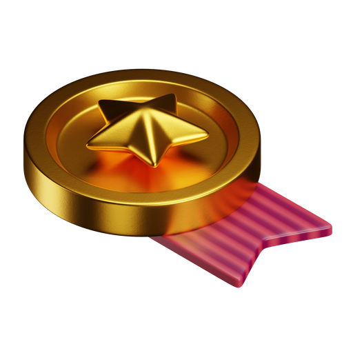 Medal, iso, color icon