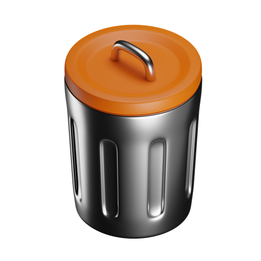 Trash, can, iso, color icon