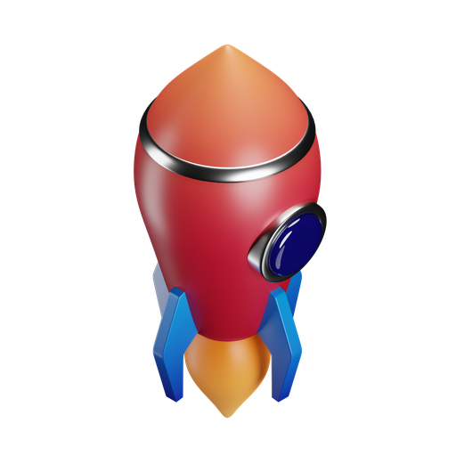 Rocket, iso, color icon
