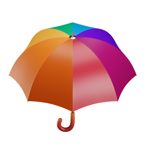 Umbrella, iso, color icon