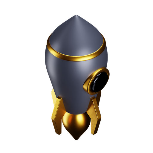 Rocket, iso, premium icon